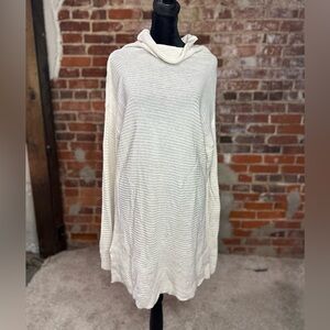 Old Navy White Ribbed Turtleneck Sweater Dress- Medium